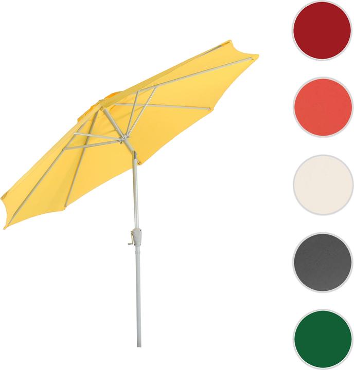 Immagine prodotto Mendler Ombrellone, ombrellone da giardino, Ø 3m inclinabile poliestere/alluminio 5kg - giallo (3 m)