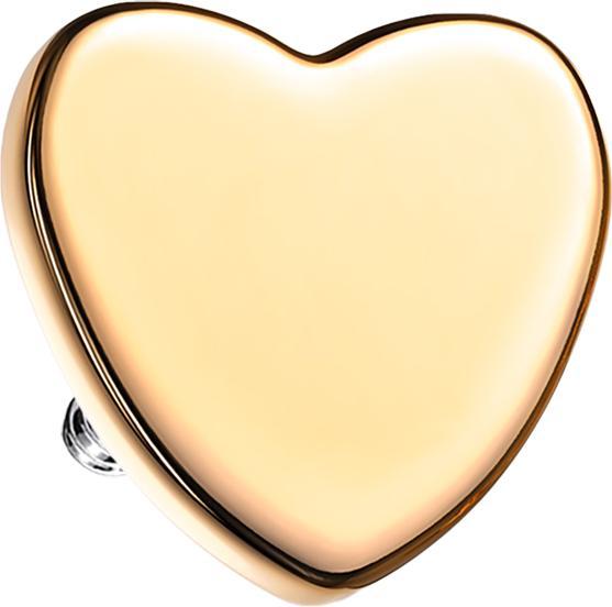 Actual product image Star Piercing Dermal Anchor Heart rose gold (without brass, Surgical steel 316L)