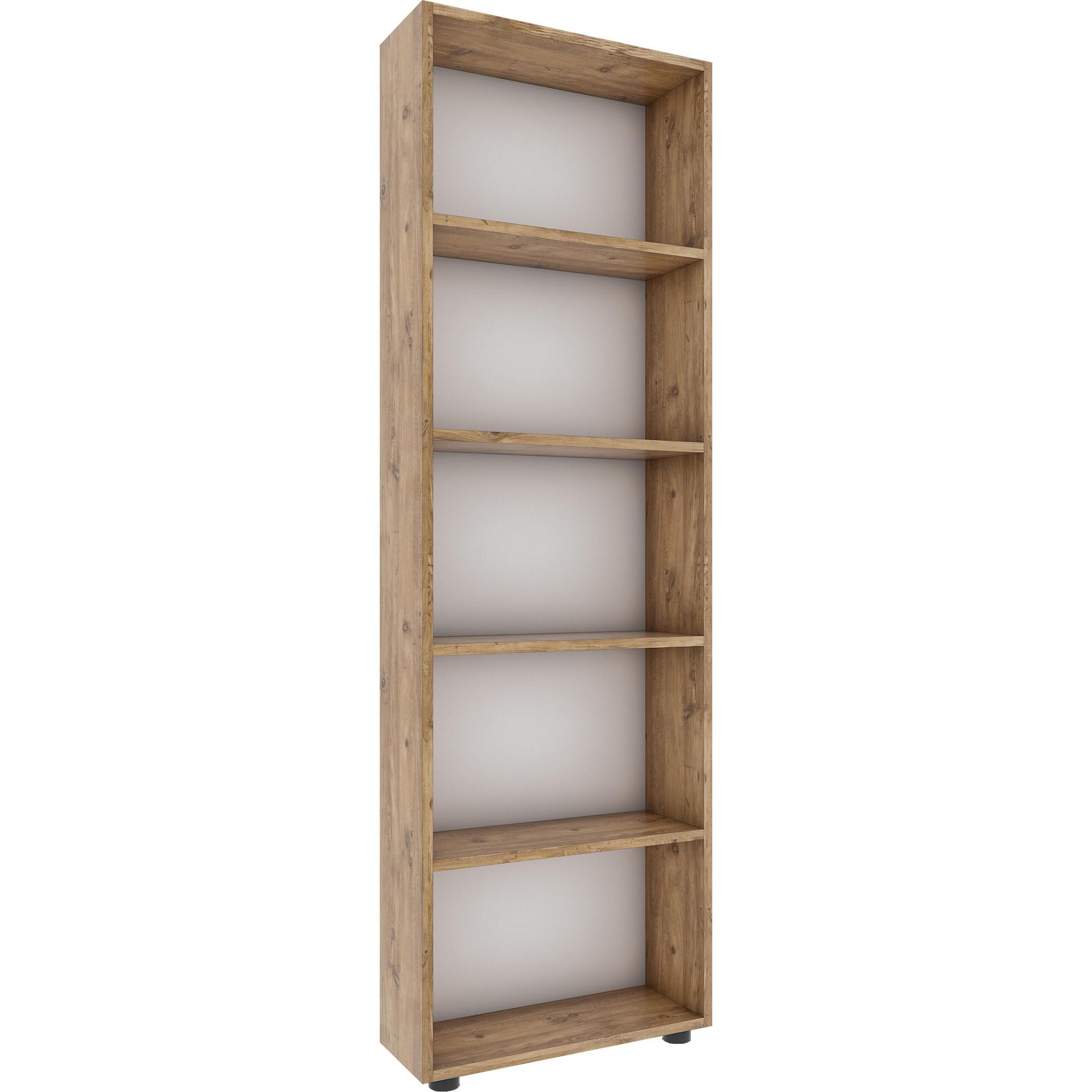 VCM, Regal, Holz Aufbewahrung Stand Regal Bücherregal Deko Bücher Standregal Bulas 5 Fächer (56 x 20 x 169 cm)