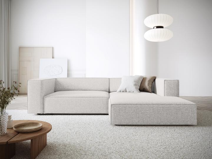 Actual product image Cosmopolitan Design Right Corner Sofa, "Arendal", 3 Seats, Light Grey, 224x166x70 Made in Europe (Corner sofa)