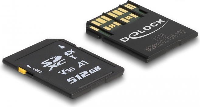 Actual product image Delock SD Express memory card 512 GB (512 GB, SD, U3, UHS-I)