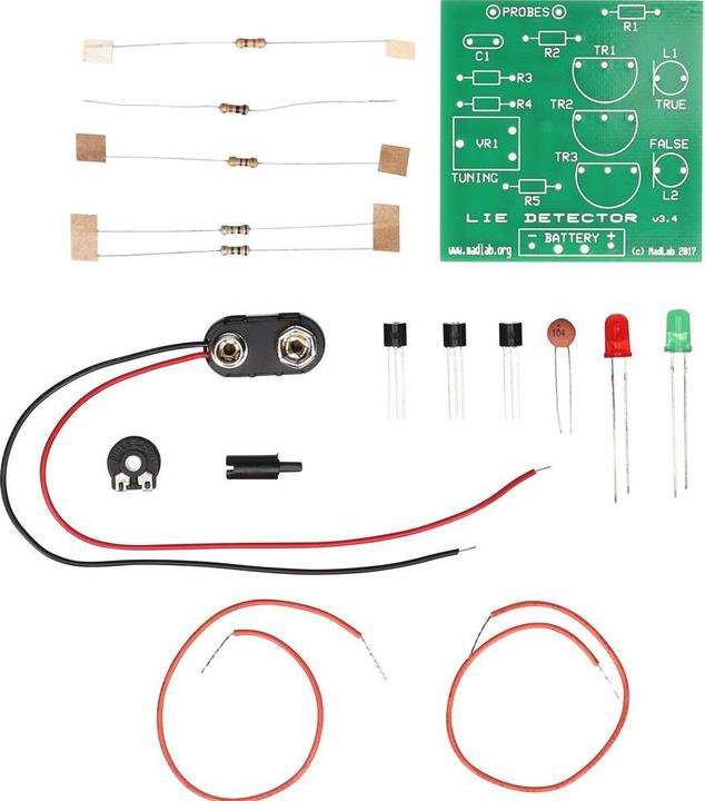 Actual product image Whadda Madlab Lie Detector Kit