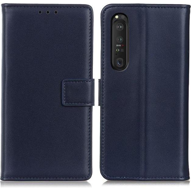 Thumbnail - MU Classic Classic II Leder Bookcover Series (Sony Xperia 1 III), Smartphone Hülle, Blau