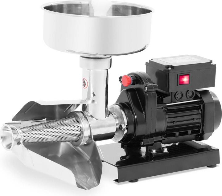 Produktbild Royal Catering Elektrische Tomatenpresse Profientsafter Passiergerät Edelstahl 450 W 80 U/min