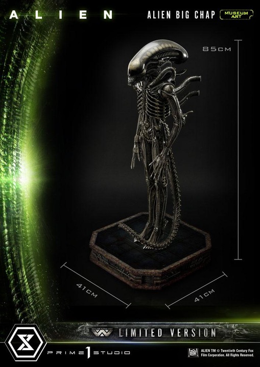 Image du produit Prime 1 Studio Aliens statuette 1/3 Alien Big Chap Museum Art Limited Version 85 cm