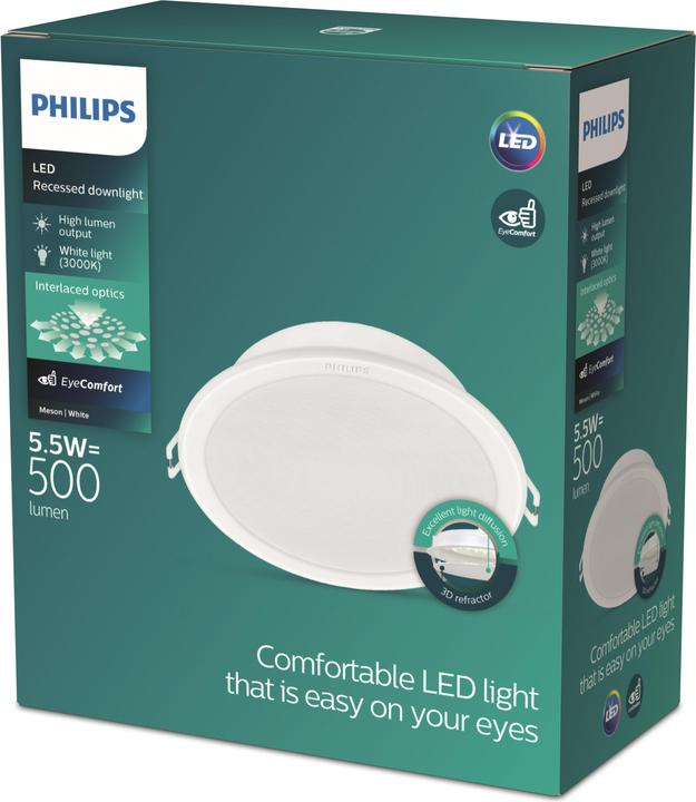 Productafbeelding Philips INBOUW MESON 080 5,5W 30K WIT (500 lm)