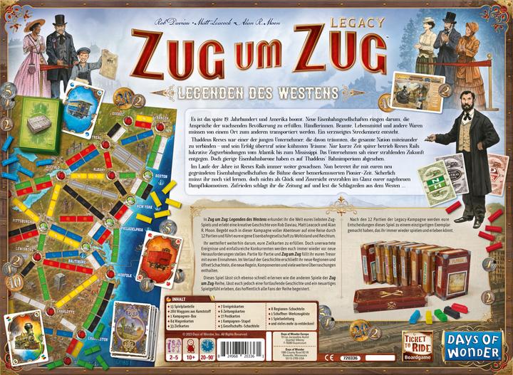 Produktbild Days of Wonder Zug um Zug Legacy: Legenden des Westens (Deutsch)