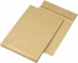 Mailmedia Folded envelope B4, without window, white with adhesive, 140 gsm, fold: 20 mm (100 x)