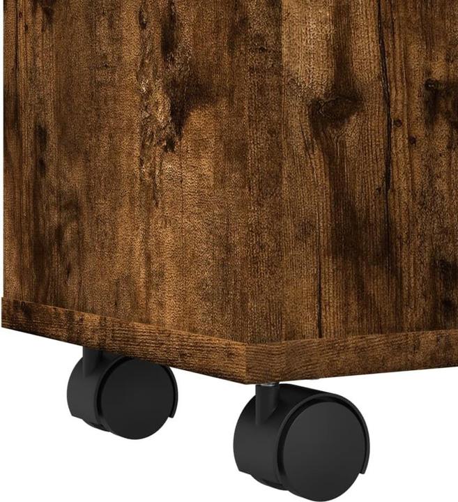 Actual product image vidaXL Narrow bathroom cabinet with castors