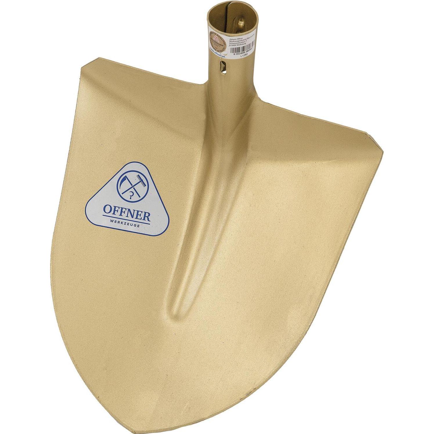 Offner, Spaten + Schaufel, Wurfschaufel spitz Profi gehärtet ohne Stiel Grösse 310x280 mm