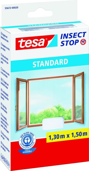 tesa Insektenschutz STANDARD für Fenster, mit Klettband, ohne Bohren