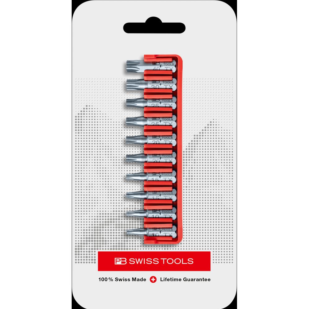 Thumbnail - PB Swiss Tools, Bits, Bitset PB C6.705 CN BitBlock mit 10 Bits (TX15, TX20, TX25, TX30, TX40, TX10)