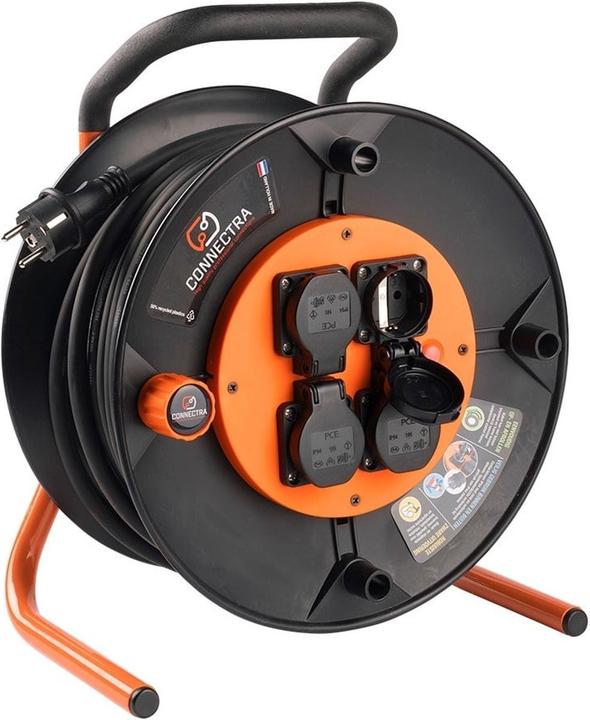 Connectra 47.869.10 Kabeltrommel EXPERT PRO ohne Kabel (25 m, 1.50 mm²)