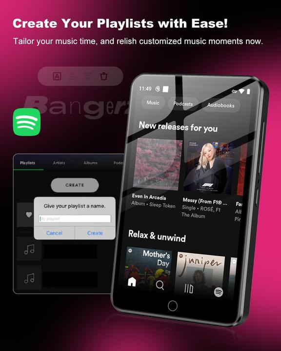 Image du produit Zaqe MP3-Player mit Bluetooth (64 Go)