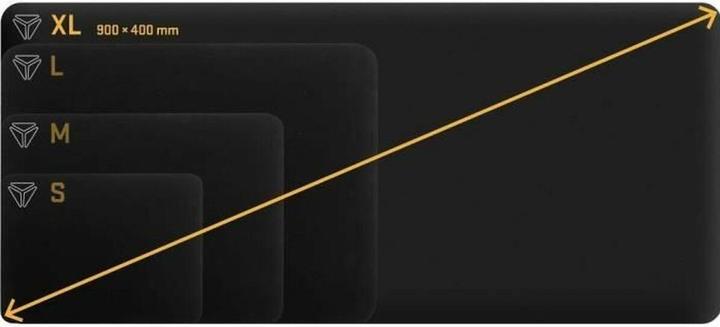 Actual product image Yenkee YPM 90 SPEED TOP XL schwarz / Gaming Maus- und Tastaturpad / 900 x 400 x 4 mm (XL)