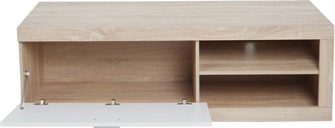 Immagine prodotto Mendler Porta TV HWC-L33, legno 43x140x41cm vano portaoggetti, aspetto quercia, bianco