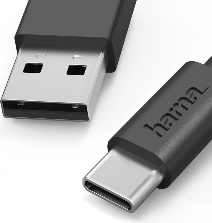 Immagine prodotto Hama Cavo USB, USB-A - USB-C, 1 m, nero (1 m, USB 2.0)