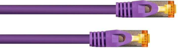 Produktbild Varia Cat 7 Patchkabel 0,15m, TPE, violett, RJ45, flexibel (S/FTP, CAT7, 0.15 m)
