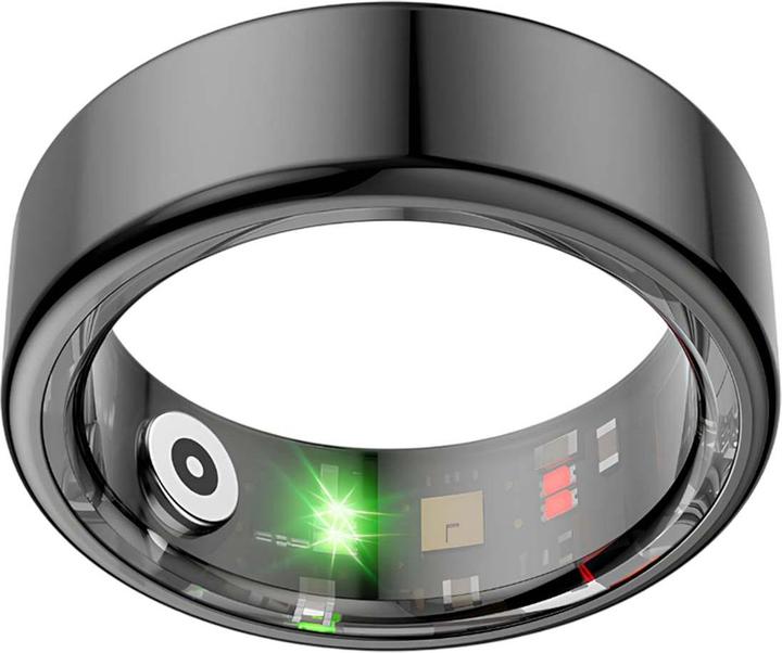 Actual product image Avizar Smart Ring Grösse 8 Titan mit Ladeetui (8, Black)