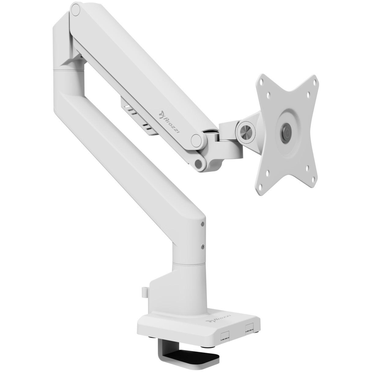 Arozzi TIS Alzare Neo Gas weiss (32", 9 kg), Supporto per monitor, Bianco