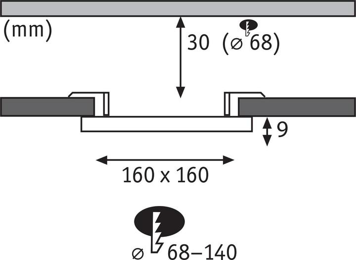 Image du produit Paulmann Panneau d'installation Veluna VariFit Edge (1600 lm)