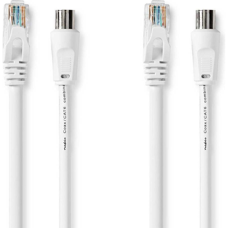 Nedis Coax & Cat6 Kombikabel IEC (Coax) Stecker / RJ45 Stecker IEC (Coax) Buchse / RJ45 Stecker (Antennenkabel), Antenne...
