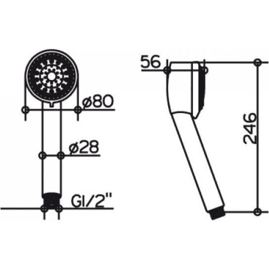Thumbnail - Keuco, Duschbrause, Plan blue Handbrause (3 Strahlarten, 9 l/min)