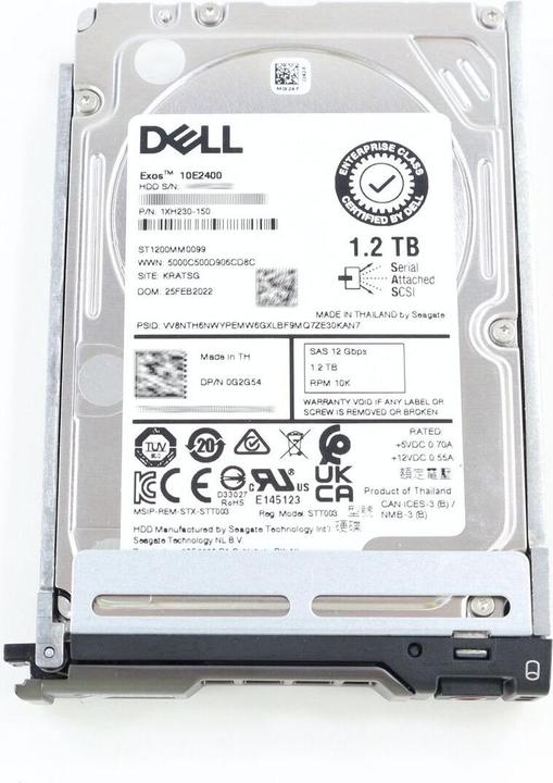 Dell HDD 1.2TB 2.5" 10K SAS 12gb/s (1.20 TB, 2.5")