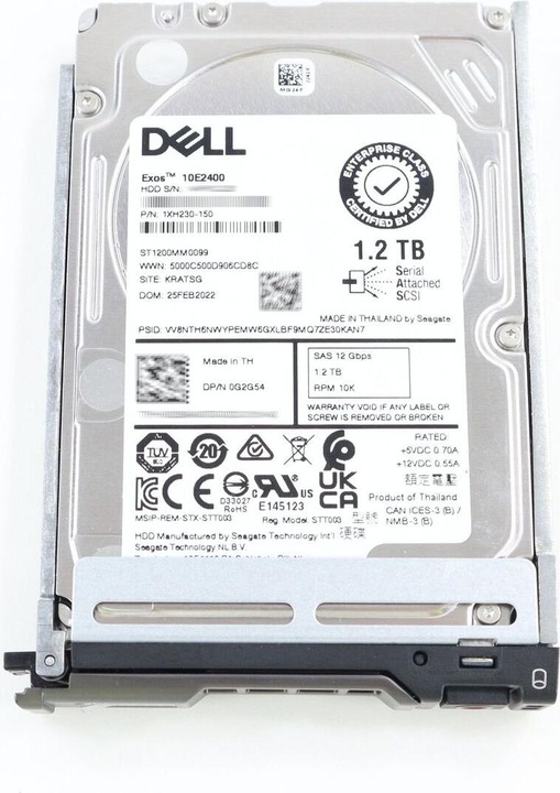 Dell HDD 1.2TB 2.5" 10K SAS 12gb/s (1.20 TB, 2.5")