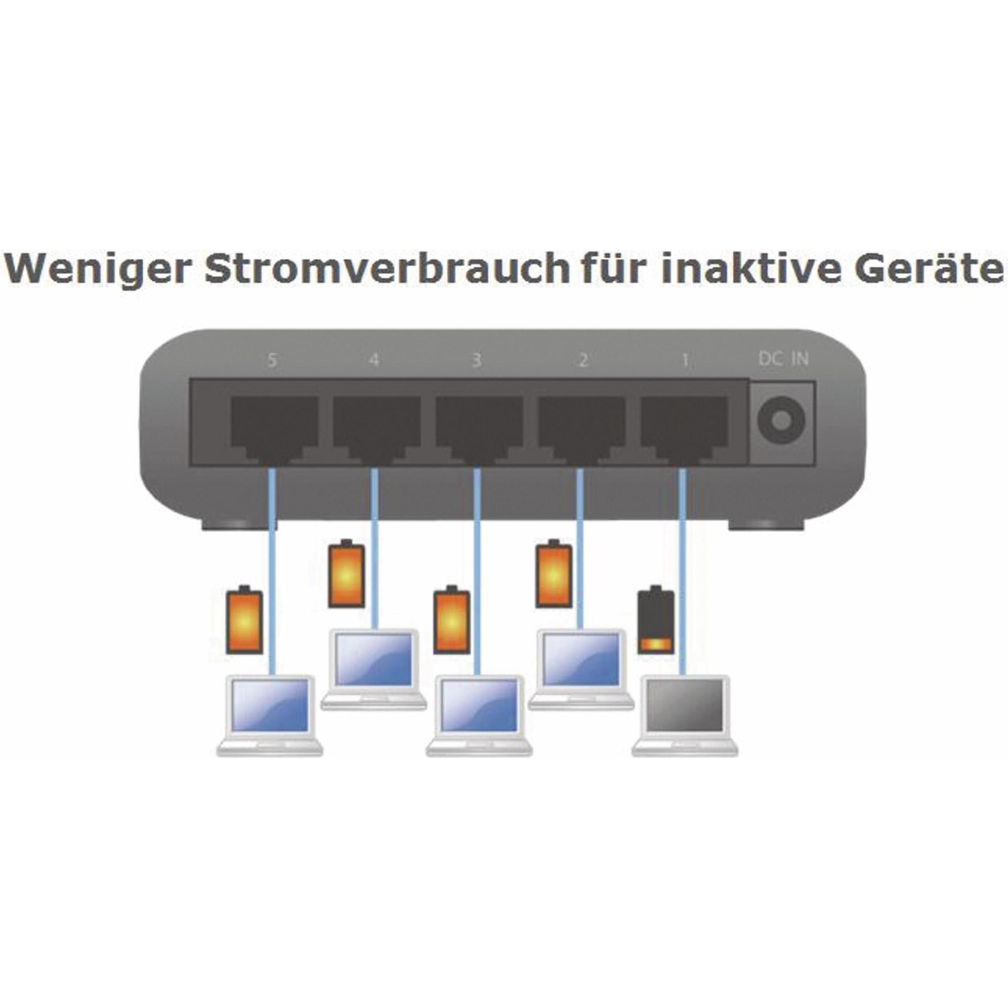Thumbnail - edimax ES-5500G V3: 5 Port Switch, 1Gbps (5 Ports), Netzwerk Switch, Schwarz