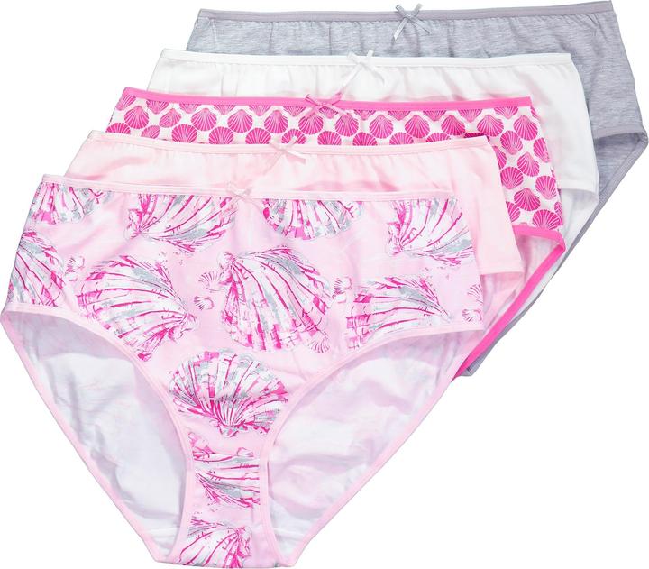 Actual product image Ulla Popken 5 Pack of Panties- Seashell Print (58)