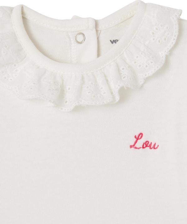 Actual product image Vertbaudet Bio-Kollektion: Baby Langarm-Body mit besticktem Kragen (86)