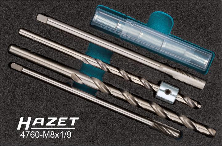 Produktbild HAZET Glühkerzen Reparatur Satz 4760-M8X1/9 ∙ Anzahl Werkzeuge: 9
