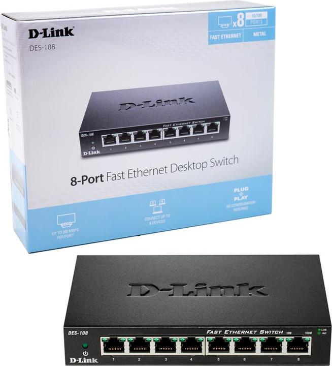 Produktbild D-Link DES-108/E (8 Ports)