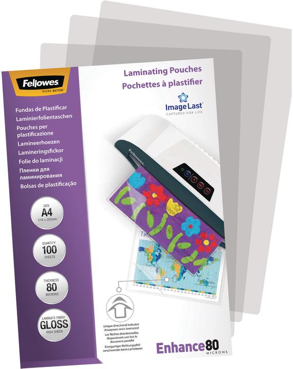Produktbild Fellowes Enhance 80 (A4, 100 Stück, 80 µm)