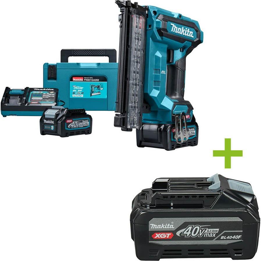 Makita, Graffettatrice + Pistola sparachiodi, 40 V Max Brad tacker