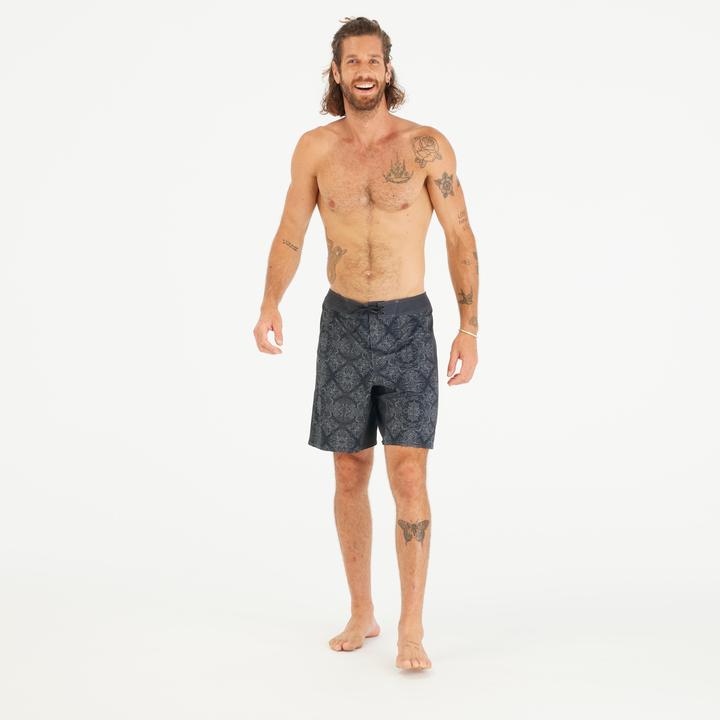 Produktbild Olaian Boardshorts Herren lang 500 Arch Scarabia 19" schwarz (46)