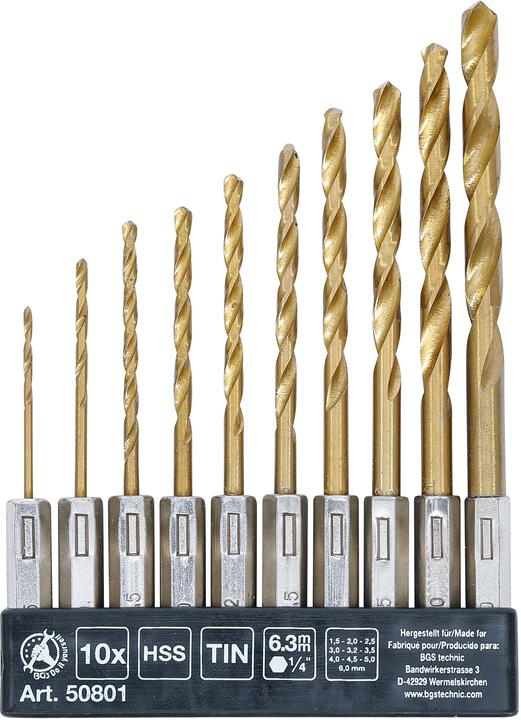 Actual product image BGS HSS drill bit set (1.5 mm - 6 mm)