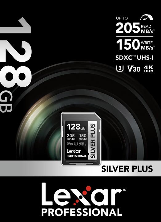 Actual product image Lexar Professional (128 GB, SDXC, U3, UHS-I)
