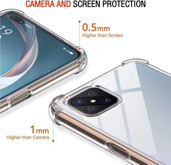 Actual product image Screenguard Oppo Reno4 Z 5G Case Crystal Soft Airbag Bumper (Oppo Reno 4 Z 5G)
