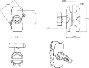 Actual product image Rammount RAM Double Joint Arm