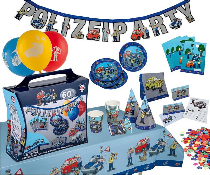 Produktbild Tib Party-Set Polizei (62 Stk.)