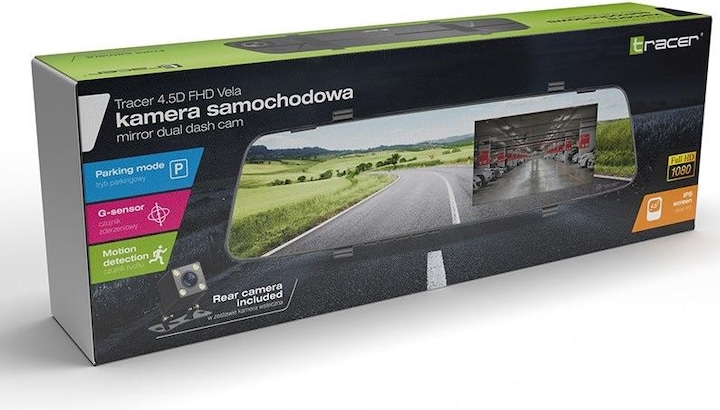 Actual product image Tracer 4.5D FHD VELA G-sensor. Parking (Built-in display, Built-in microphone, GPS receiver, Night vision, Accelerometer, Bluetooth, Full HD)