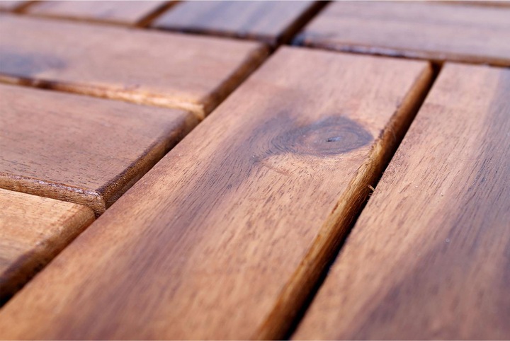 Produktbild Mojawo 33 Stk. 3qm Holzfliese Akazienholz 30x30 cm Fliese Stecksystem Schachbrettmuster (33 x, 30 x 30 cm)