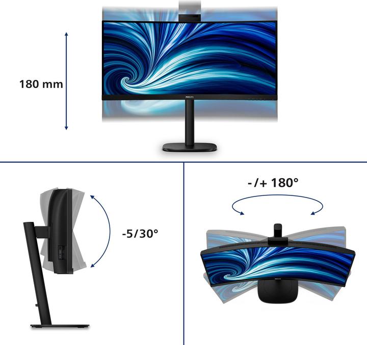 Image du produit Philips Monitor 34B2U3600CH/00, Bildschirmdiagonale: 34 " (3440 x 1440 pixels, 34")