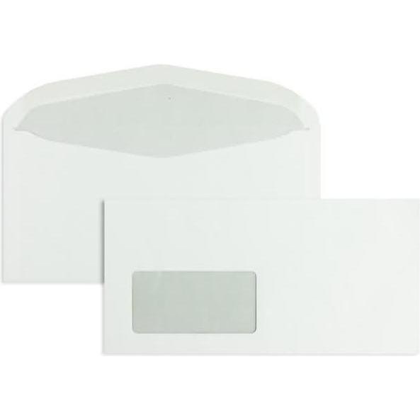 Blanke, Briefumschlag, Kuvertierhüllen DIN C6/5 80g/qm gummiert Fenster VE=1000 Stück weiss (C6/5, 1000 x)