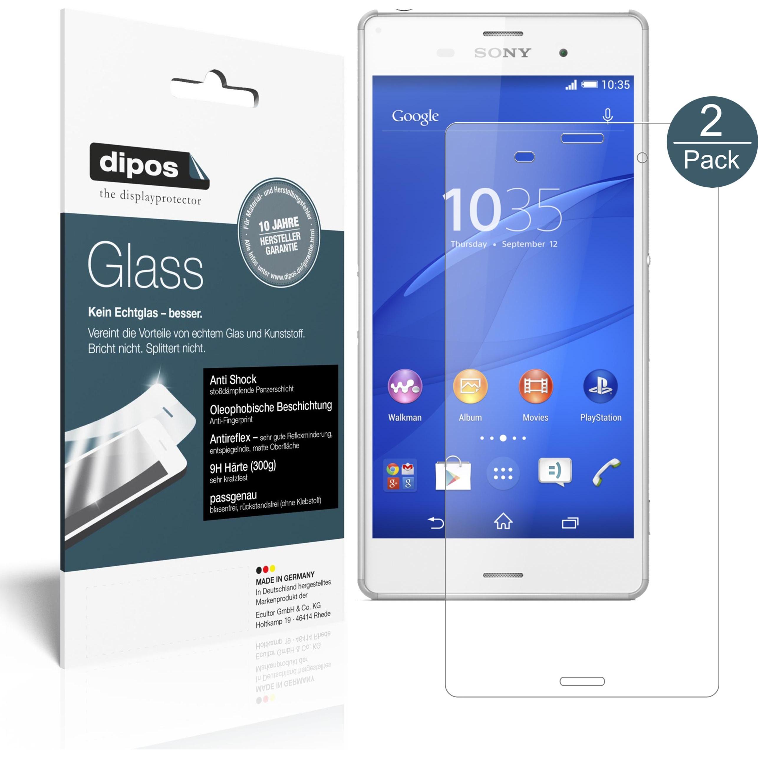 Dipos Displayschutz Anti-Shock (1 Stück, Sony Xperia Z3), Smartphone Schutzfolie, Transparent