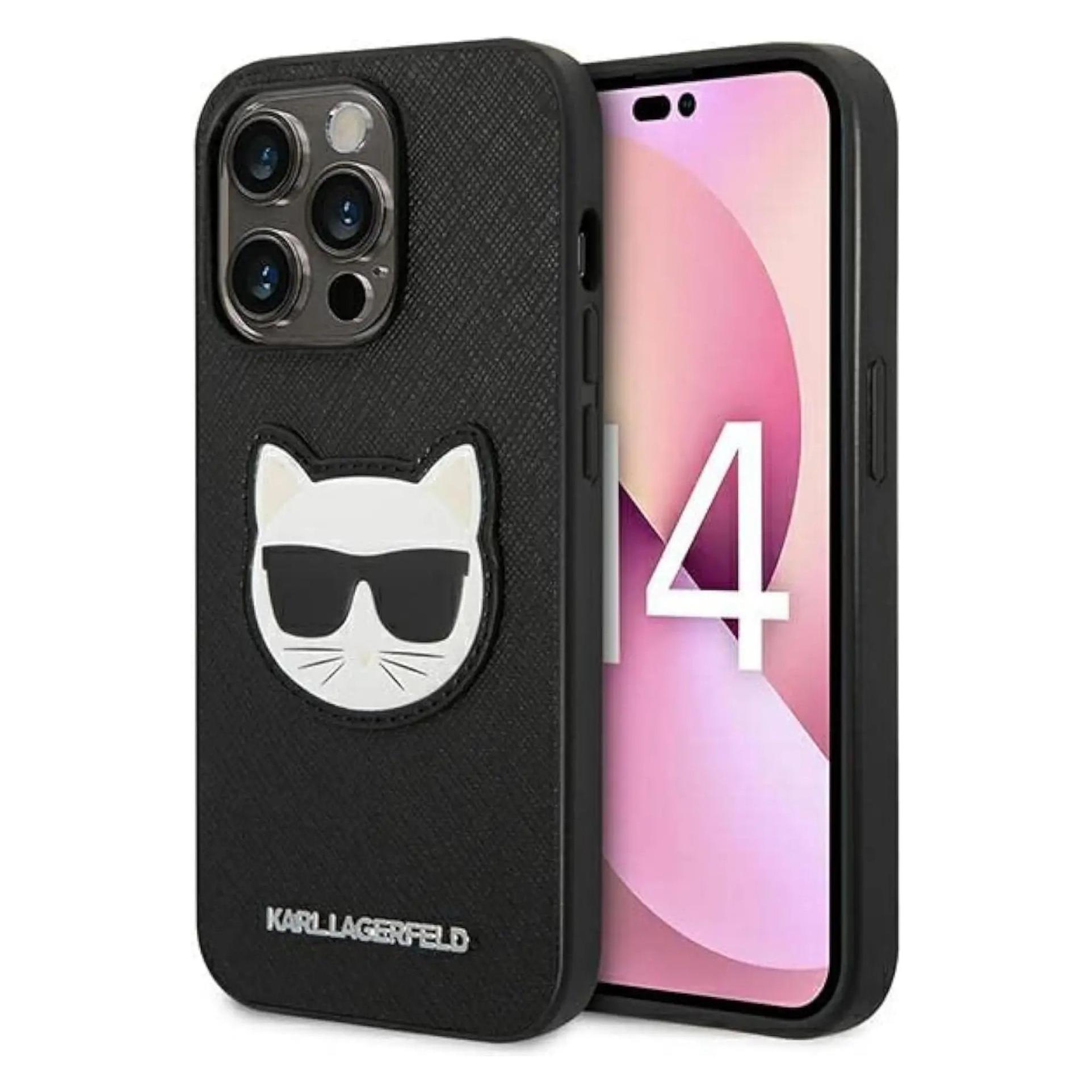 Karl Lagerfeld Choupette Head Case Black, For IPhone 14 Pro Max, KLHCP14XSAPCHK (Apple IPhone 14 Pro Max), Smartphone Hülle, Schwarz