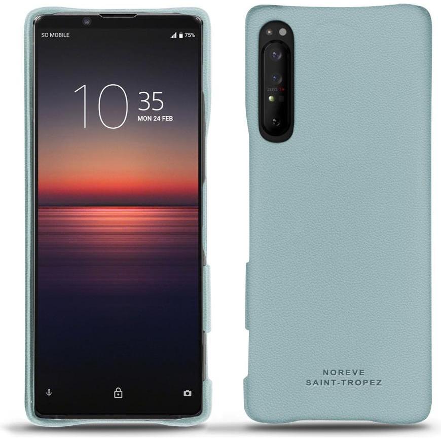 Noreve Lederschutzhülle (Sony Xperia 1 II), Smartphone Hülle, Blau