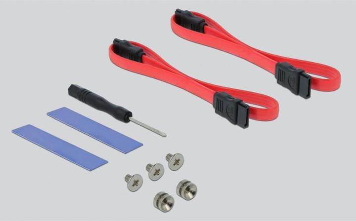 Actual product image Delock Host Bus Adapter PCI-Ex16v4 - M.2 Key-B, M.2 Key-M, mSATA